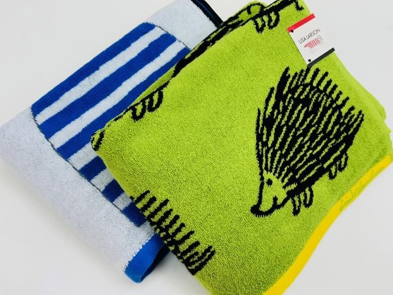 バスタオル 2枚セット リサラーソン 極厚 ハリネズミ ネコ