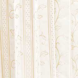 アジアン カーテン 遮光 アイボリー色 リーフ柄 カイサ—のイメージ