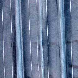 アジアン カーテン 遮光1級 ピンストライプ柄 ロイヤルブルー色 《メタリック》のイメージ