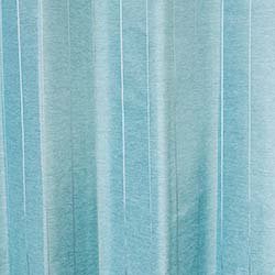 アジアン カーテン 遮光1級 ペパーミントブルー色 ピンストライプ柄 《メタリック》