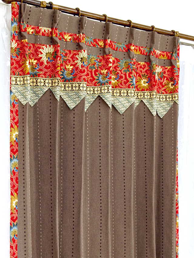 モダン北欧風カーテン 既製の通販 遮光ブラウン色クリス