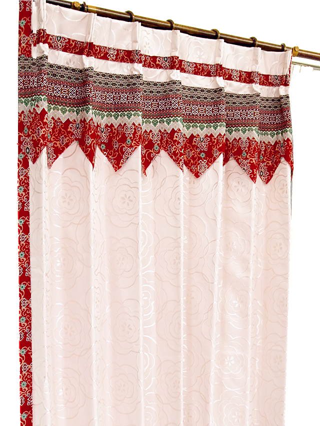 モダンな北欧風カーテン 既製 遮光ピンク色サマンサ