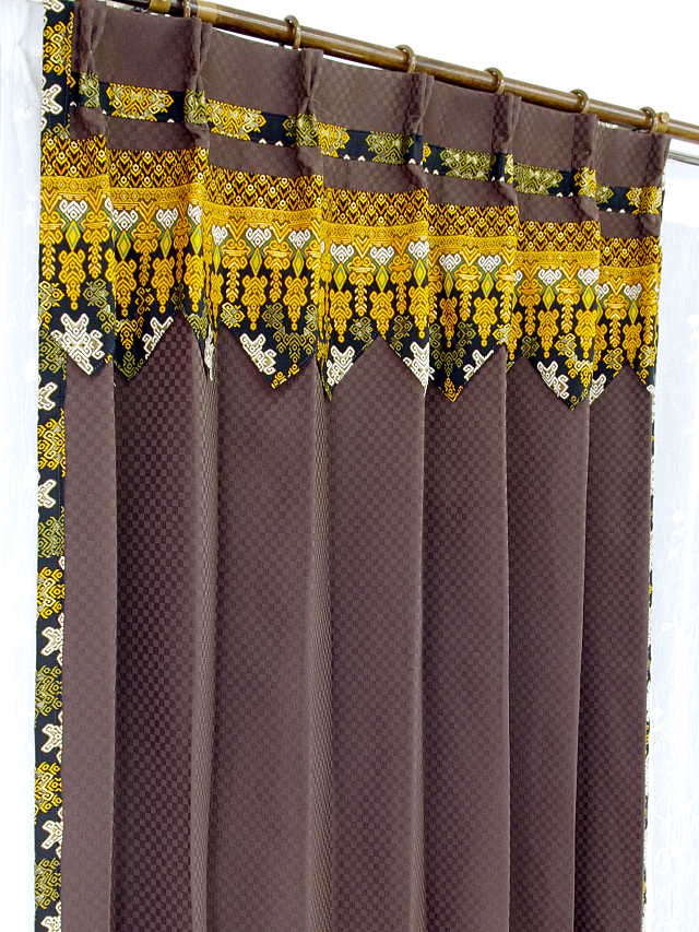 モダン北欧風カーテン 既製の通販 遮光ブラウン色スパイシー