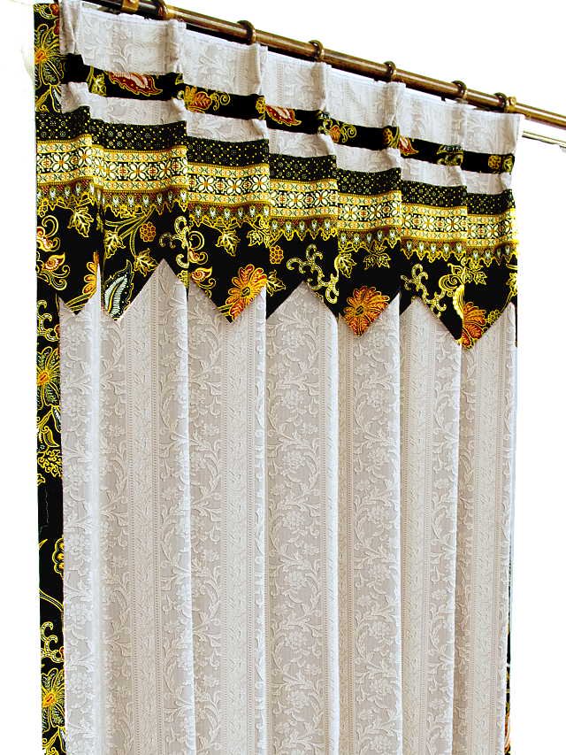 モダン既製カーテン バリ 遮光 上フリル付きジャガード織りビンテージ グレージュ