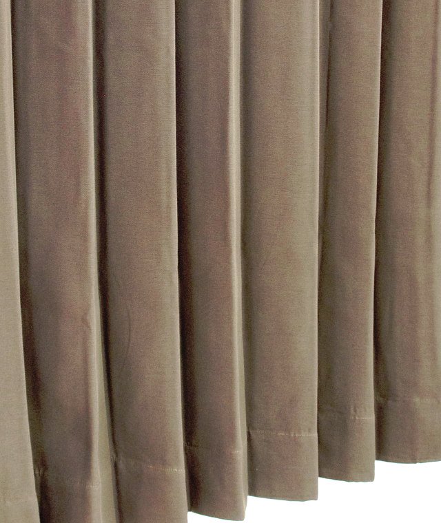 570サイズ既製カーテン 遮光 防炎ブラウン色エクシード