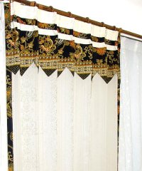 モダン遮光2級リゾートカーテン クリーム ハラパン カサブランカUNのイメージ
