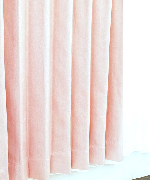 アジアン カーテン 遮光1級 可愛い ピンク色 デニム 無地 テルティナ カーテンの通販テレマカシイ