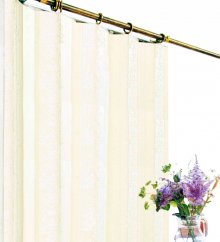 おしゃれな遮光2級ティアラ柄フラットカーテン【ハラパン アイボリー】のイメージ