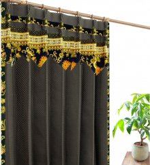 モダン アジアン カーテン 遮光 ブラック色 チェック柄 スパイシー カサブランカUPのイメージ