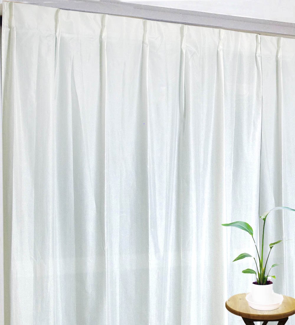 フランス産麻100％ カーテン 真っ白 丈215cm×幅280cm - カーテン