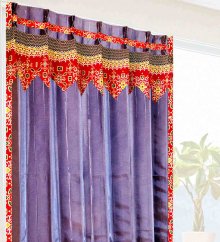 モロッコ カーテン 遮光 1級 モダン ロイヤル ブルー ピン ストライプ 《メタリックMココ》のイメージ