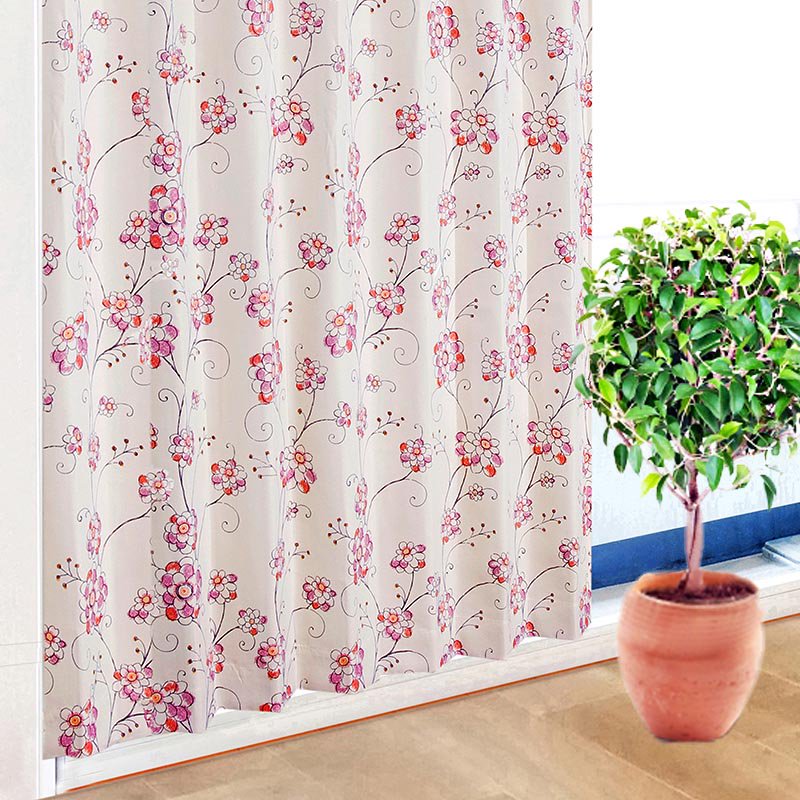 ドレープカーテン 花柄 ピンク 桃色 2枚 遮光性 100×200カーテン 