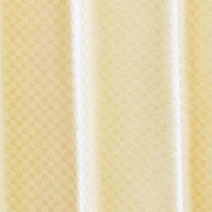 アジアン風カーテン 遮光2級 イエロー色 ミニチェック柄 可愛いバランス付きフラットスタイル 《スパイシーF》のパターン