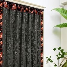 メンズカーテン・おしゃれ・遮光1級・男の部屋・ブラック・ペイズリー柄・MEBKカシミールTプリンセスを見る