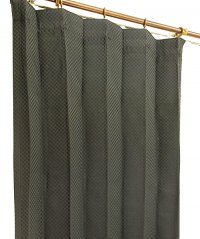 ダンディズムなブラックの遮光フラット カーテン 既製 ミニチェック柄 570サイズ class=