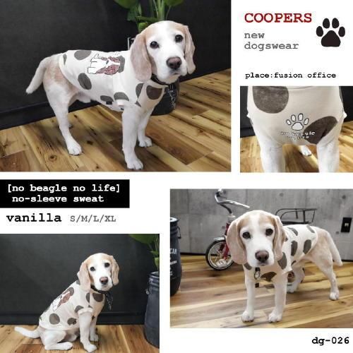 dog'sドットノースリーブスウェット［no beagle no life