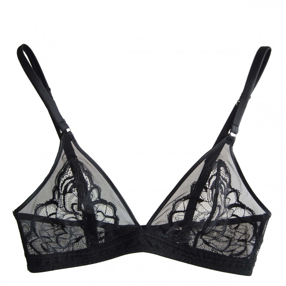 Noelle Wolf Soul Lace Non Wire Bra Black - the lingerie and her