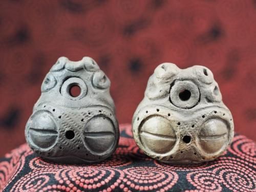ʸʡּ׸ڶߥˡ2023ǯǡʻعդڥȻ͡ [23T001]
 Jomon Ocarina  Mini Dogu with Goggle-Like Eyes 