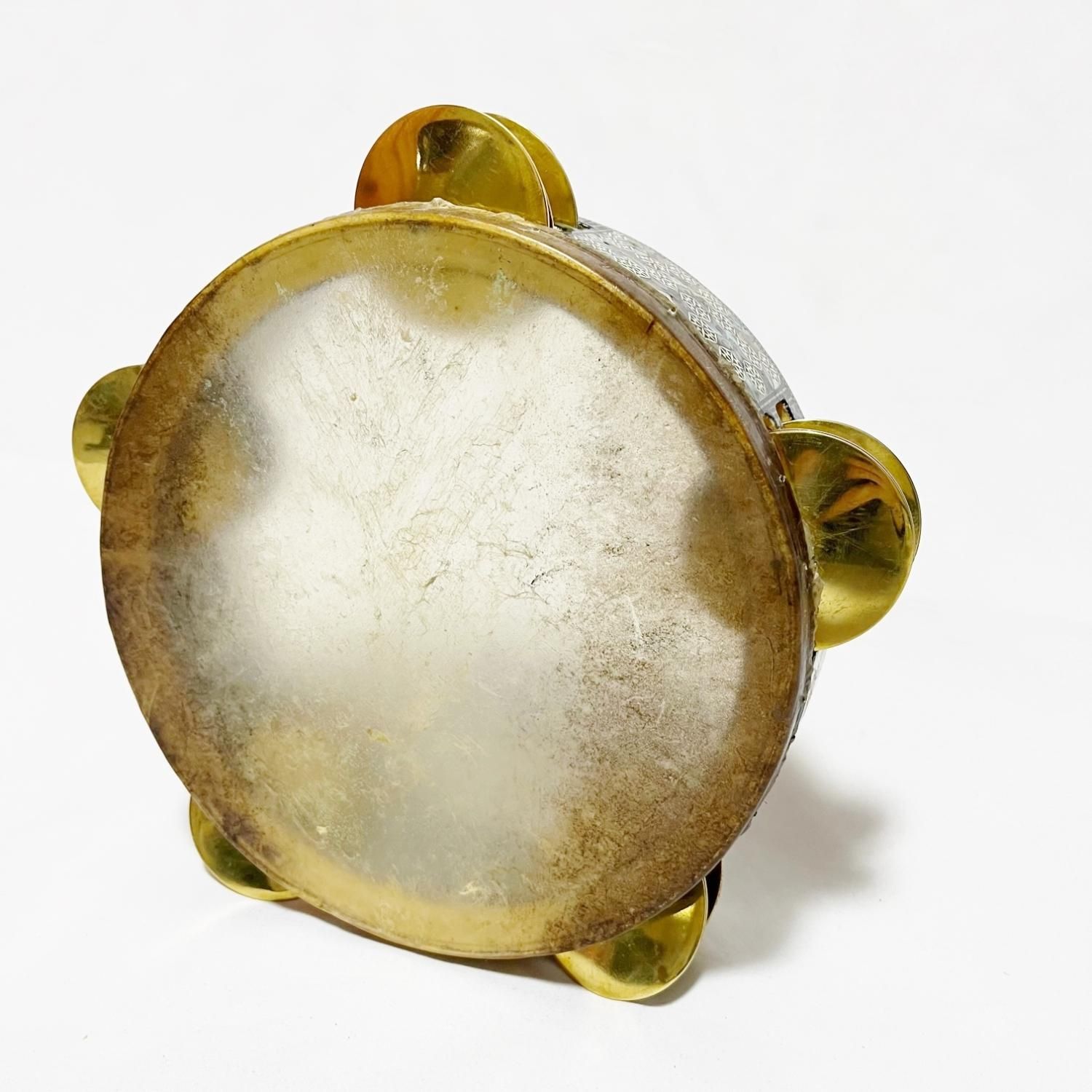 ☆アラブタンバリン レク【魚皮】 Gawharet-Elfan　エジプト製☆ レク(RIQ) fish skin(魚皮) Gawharet-Elfan製 (ブルーパール)09