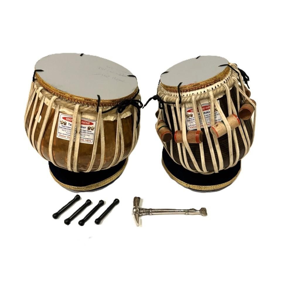 （委託販売品）　タブラセット Tabla set　Kishor Haridas製　(Khair材　6.75inch dayan) ファイバーケース付き  ⑥ - ::民族楽器コイズミ::