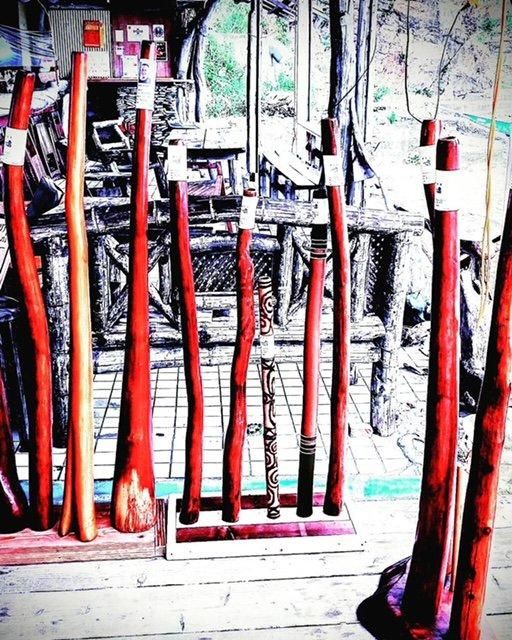国産ディジュリドウ 音木堂製作 まつ材 D#/E ? /Didgeridoo Made