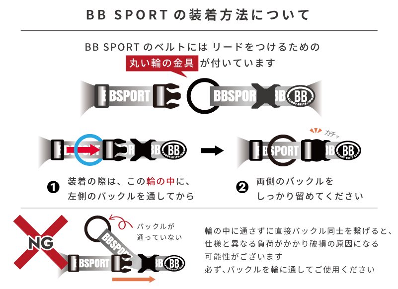 BBスポーツ装着時の注意事項