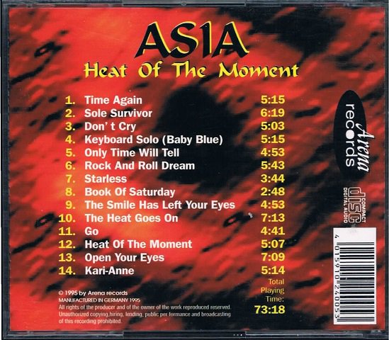 ＡＳＩＡ/ＨＥＡＴ ＯＦ ＴＨＥ ＭＯＭＥＮＴ - ポップ＆ロック｜HR/HM