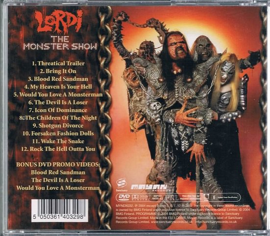 LORDI/THE MONSTER SHOW(CD+DVD) - ハードロック/廃盤/中古ＣＤ通販