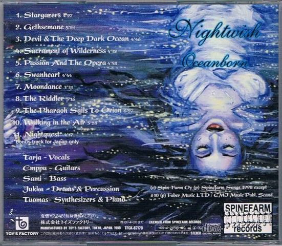 ナイトウィッシュ/オーシャンボーン - シンフォニック・メタル/旧規格・廃盤/中古ＣＤ通販 MELODIC LEDGE RECORDS