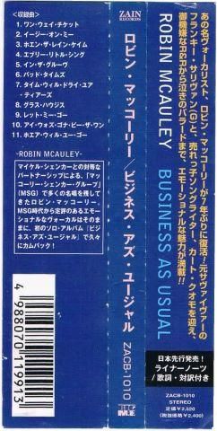 Robin McAuley ‎/ Business As Usual JAPAN Grand Prix MSG ZACB