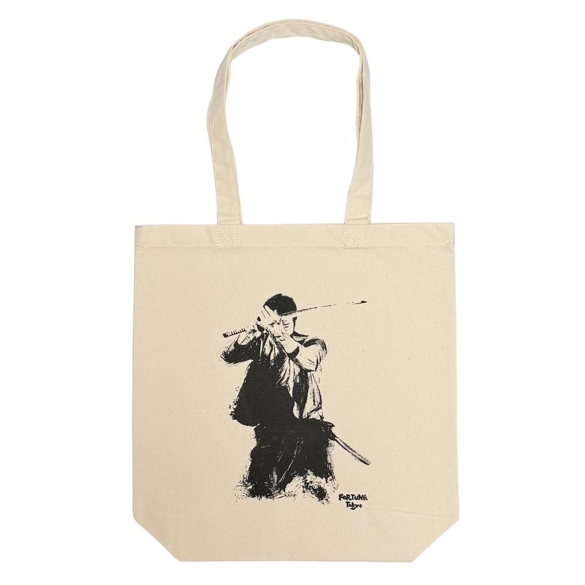トートバッグ メンズ 墨絵 Samurai Iaido サムライ 居合道 厚手