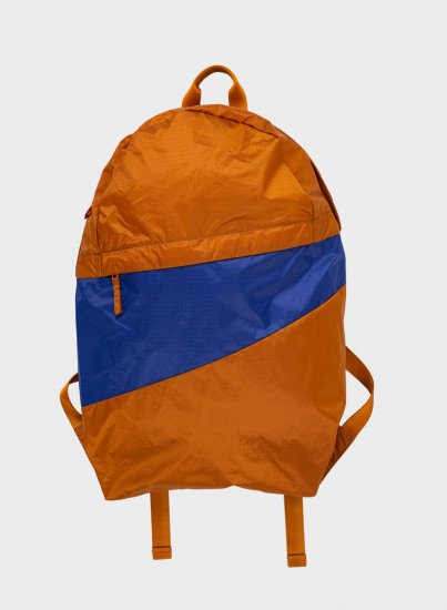 SUSAN BIJL Foldable Backpack Lサイズ Sample & Electric Blue - オランダ雑貨OranDaran
