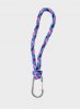 SUSAN BIJL The New Kumihimo Keychain Blueback & Fluo Pink