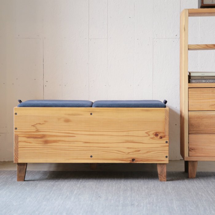 ジグザグ 収納ベンチ2box チェア ソファ オリジナル家具 金物の上手工作所オンラインショップ
