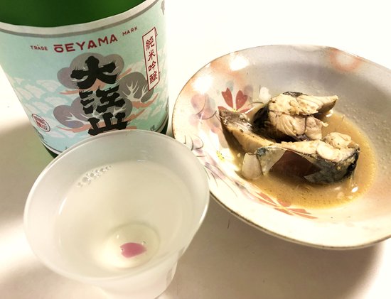 大江山　純米吟醸　サバの味噌煮