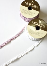 MOKUBA4304 STRETCH FRILL ORGANDY TEPE 15mm幅 1m〜(マスク用）