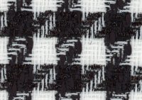 LINTONツイード Black White and Shiny Textured Check Couture 