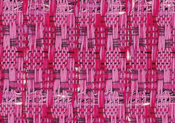 LNTONツイード Red Pink and White Textured Check Fabric