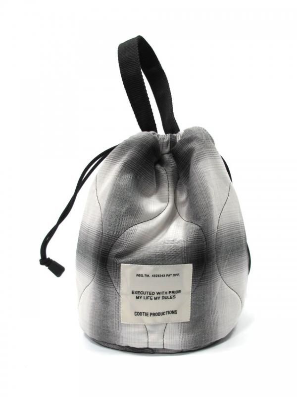 COOTIE OMBRE CHECK QUILTING DRAWSTRING BAG - EMILIANO ONLINE SHOP