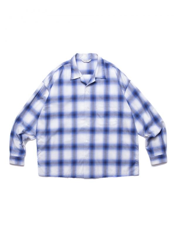 COOTIE Ombre Check Open Collar Shirt - EMILIANO ONLINE SHOP