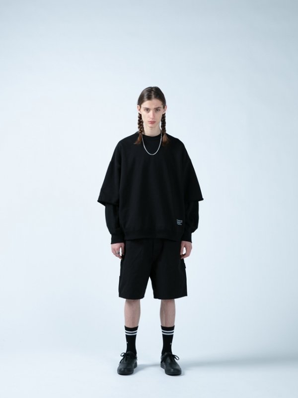 COOTIE Plain Cut-Off Crewneck Sweatshirt - EMILIANO ONLINE SHOP