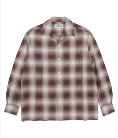 ブラックサイズwackomaria  ombre check shirts