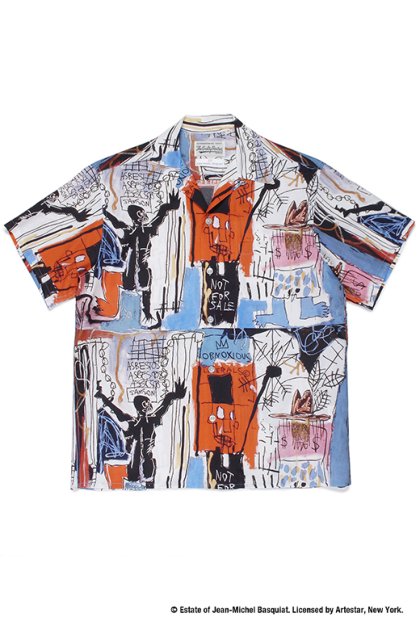 WACKO MARIA JEAN-MICHEL BASQUIAT / S/S HAWAIIAN SHIRT ( TYPE-3