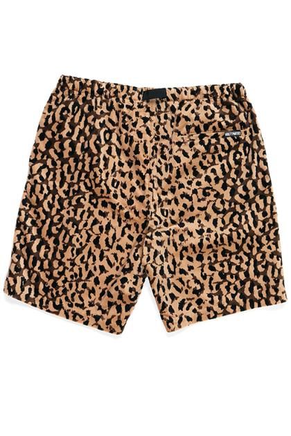 WACKO MARIA LEOPARD VELOUR WEBBING BELT SHORTS - EMILIANO ONLINE