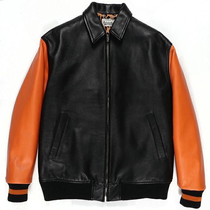 ブラック【希少】WACKOMARIA LEATHER VARSITY JACKET