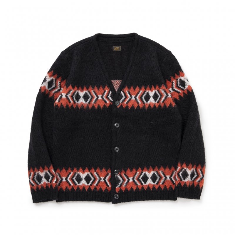 RATS NATIVE MOHAIR KNIT CARDIGAN - EMILIANO ONLINE SHOP｜RADIALL ...