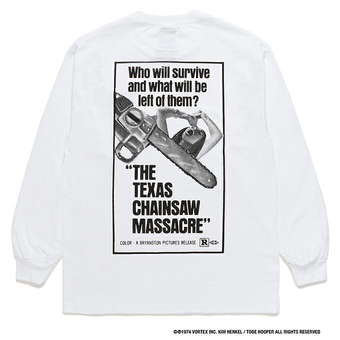 ワコマリア TEXAS CHAINSAW CREW NECK T-SHIRT Tシャツ/カットソー(半袖/袖なし) クーポン正規品