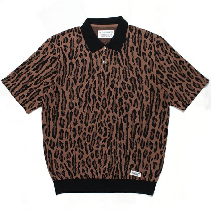 WACKO MARIA LEOPARD KNIT PORO SHIRT - EMILIANO ONLINE SHOP