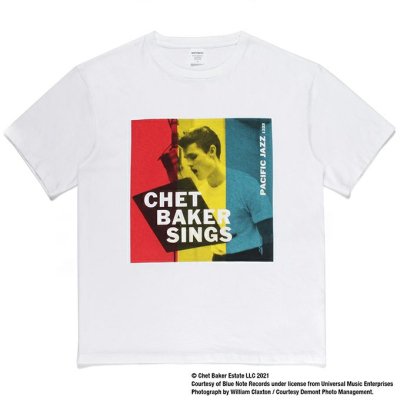 WACKO MARIA CHET BAKER / WASHED HEAVY WEIGHT CREW NECK T-SHIRT ( TYPE-1 )