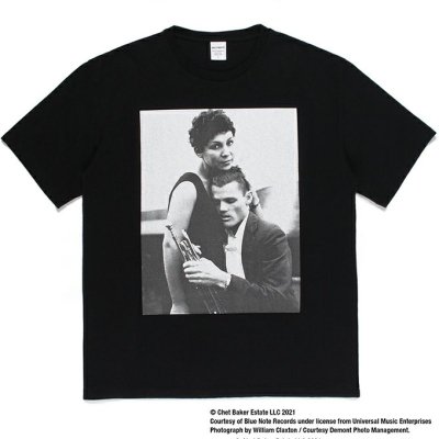 WACKO MARIA CHET BAKER / WASHED HEAVY WEIGHT CREW NECK T-SHIRT ( TYPE-4 )